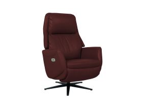 Tugitool DAMIANO elektriline recliner 72x84xH116cm, tumepunane nahk