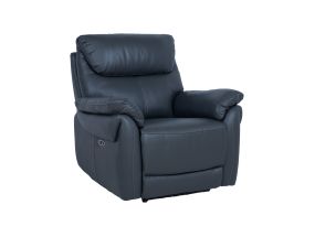 Tugitool BOWEN elektriline recliner 95x86xH102cm, tumehall naturaalne nahk