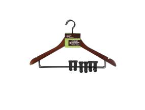 Riidepuud 3tk/komplektis, klambritega, tumepruun