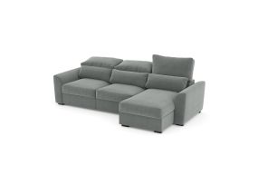 Corner sofa bed TITO 235x94/141.5xH96cm, light gray