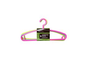 Hangers for children BAMBI, 5 pcs/set, plastic, mix colors