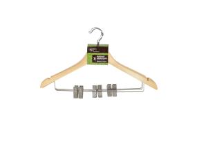 Riidepuud 3tk/komplektis, klambritega, puit, naturaalne