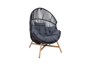 Lounge chair HELSINKI 98x101xH142cm, black