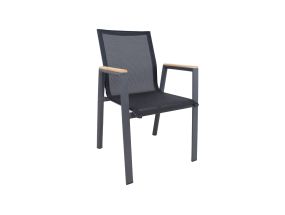 Chair TAMPERE black, 56x63xH90cm, aluminum
