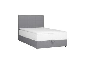 Kontinentaalvoodi LEVI 120x200cm, madratsiga, hall, 123x210xH114,5cm