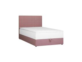 Kontinentaalvoodi LEVI 120x200cm, madratsiga, roosa, 123x210xH114,5cm