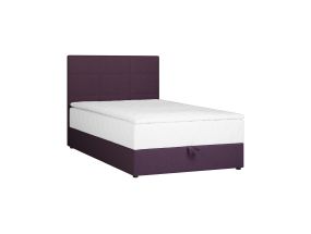 Continental bed LEVI 120x200cm, with mattress, dark pink, 123x210xH114.5cm