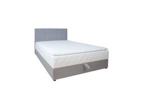 Continental bed LEVI 140x200cm, with mattress, gray