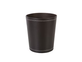 Trash can WALTER D25xH28cm, dark brown, synthetic leather