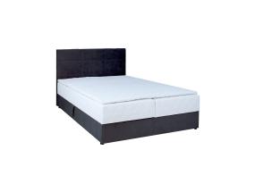 Kontinentaalvoodi LEVI 160x200cm, madratsiga, tumehall, 163x210xH114,5cm