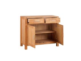 Kummut CHICAGO NEW 2-sahtli ja 2-uksega, 97x44xH86cm, puit: tammespoon/MDF, värvus: naturaalne, viimistlus: õlitatud