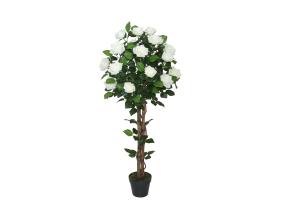Kunstpuu ROSE TREE, H120cm, 2 tüvega, must pott