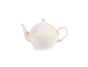 Teekann SOFIA, 600ml, D13xH14cm, valge