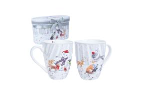 Kruusid MIA SNOW 2tk H10,5cm 340ml, kinkekarbis