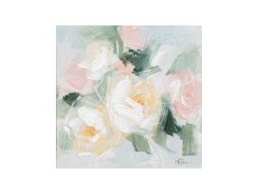 Õlimaal 100x100cm, pastelsed õied