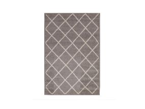 Carpet LOTTO-9, 100x150cm, light grey/white diamond