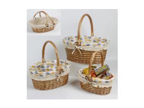 Korv MAXINE 44x35xH40cm, sangaga, helepruun punutis