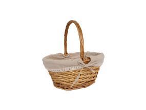 Korv MAXINE 37x28xH35cm, sangaga, helepruun punutis