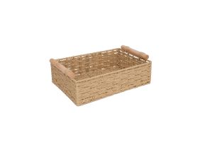 Korv MAX SARA 34x23xH11,5cm, helepruun punutis