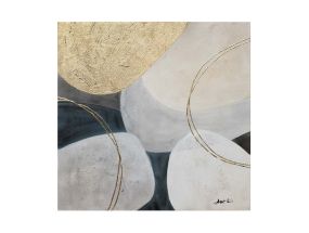 Õlimaal 70x70cm, kuldne/valge 1