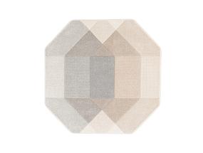 Vaip DIXIE CARVED-3, 160x160cm, hall/beež