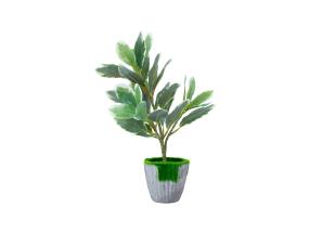 Kunsttaim GREENLAND H27cm, valge servaga leht