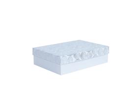 Box ELSA 27,5x19,5x7,5cm, with a lid kuld/hõbe, white