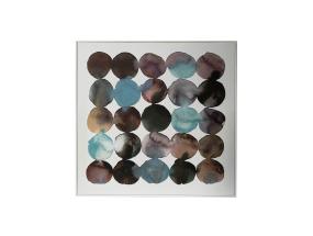 Seinapilt WALLY 60x60cm, sinised abstraktsed ringid