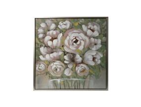 Seinapilt WALLY 60x60cm, valged õied