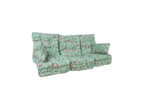 Kiigepadjad ROMA 108x56x10cm, 3tk, 80% puuvill, 20% polüester