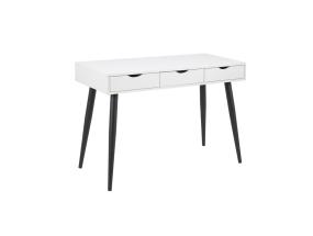 Kirjutuslaud NEPTUN 110x50xH77cm, valge/must, melamiinplaat, metall