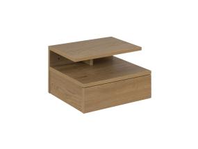 Öökapp ASHLAN 35x32xH22,5cm, riiuli ja sahtliga, seinakinnitusega, materjal: MDF, värvus: tamm