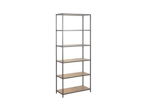 Полка SEAFORD 77x35xH185см, дикий дуб, мебельная пластина, металл