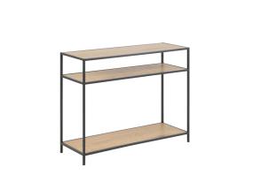 Abilaud SEAFORD, 100x35xH79cm, lauaplaat: lamineeritud kattega mööbliplaat, värvus: tamm, raam: metall, värvus: must