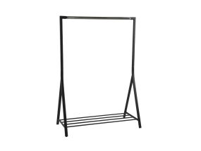 Clothes rack BRENT 117x59xH165cm, black/chrome