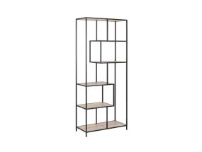 Riiul SEAFORD 77x35xH185cm, sonoma tamm, mööbliplaat, metall