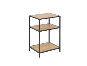 Abilaud SEAFORD 42x35xH63cm, riiulid: lamineeritud mööbliplaat, värvus: tamm, raam: must metall