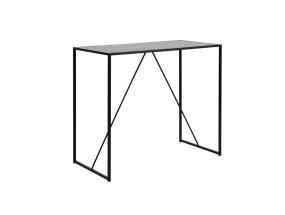 Baarilaud SEAFORD 120x60xH105cm, lauaplaat: must saare melamiin, raam: must metall