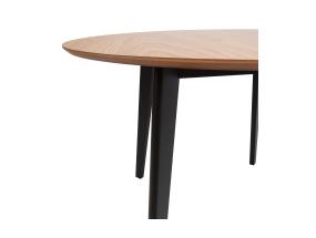 Söögilaud ROXBY D105xH76cm, tamm/must