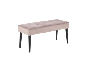 Скамья GLORY 38x95xH45см, бархат состаренный розовый, ножки: металл