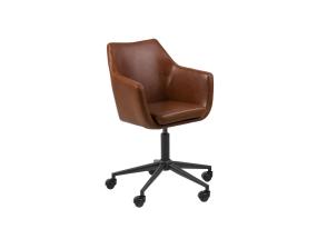 Töötool NORA 58x58xH91cm, brändi, kunstnahk, metall