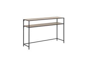 Abilaud SEAFORD 120x35xH79cm, lauaplaat: lamineeritud kattega mööbliplaat, värvus: tamm, raam: metall, värvus: must