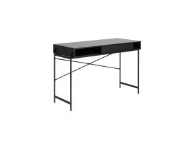 Kirjutuslaud ANGUS 110x50xH75cm, must, melamiin, metall