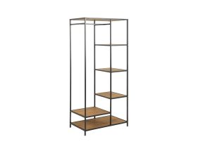 Esikunagi SEAFORD 77x45xH165cm, 5 riiuliga, metsik tamm, MDF/melamiin, metall
