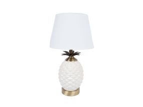 Laualamp ANANAS H45cm, kuppel: valge, jalg: valge keraamika
