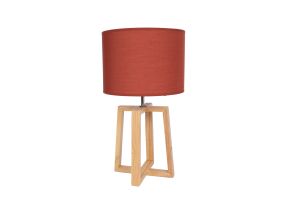 Настольная лампа WOODEN H44,5см, купол: белый, ножка: натуральное дерево