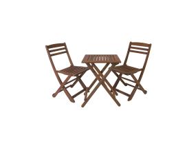 Rõdukomplekt ROUEN laud ja 2 tooli, meranti