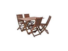 Garden furniture set MODENA table and 4 chairs, Meranti