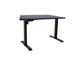 Work table ERGO with 1 motor 140x80xH71-121cm, black/black, melamine board