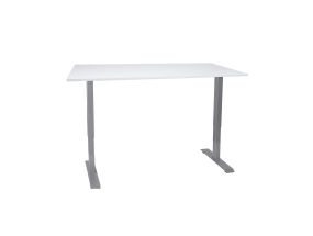 Work table ERGO with 2 motors 140x80xH60-125cm, grey-white